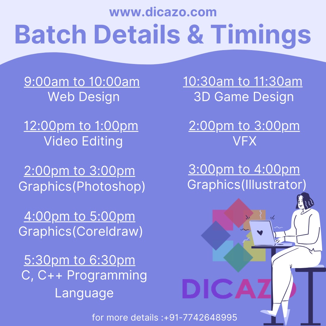 dicazo online classes timings